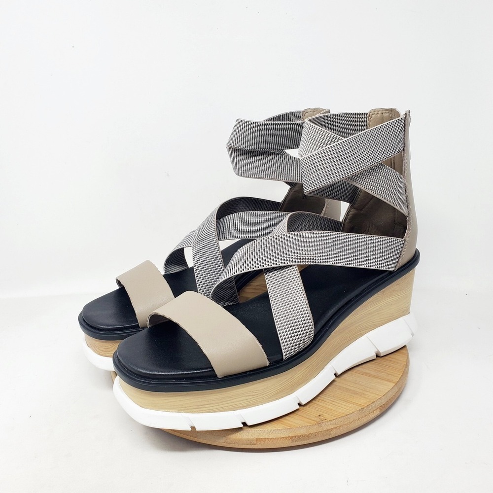 Sorel Joanie III Sandals Womens 10 Platform Wedge Strappy Stretch Shoes